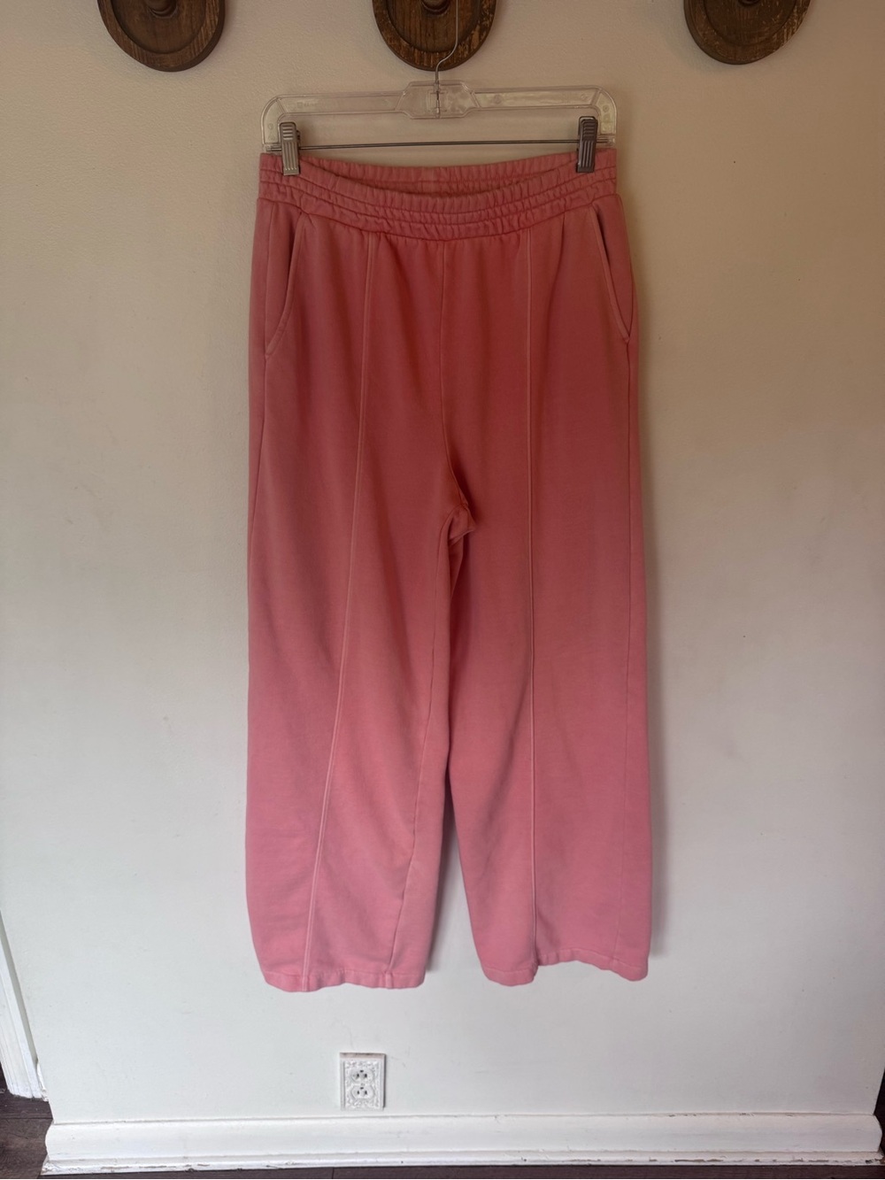 GAP Womens Pink Wide-Leg Sweatpants size medium